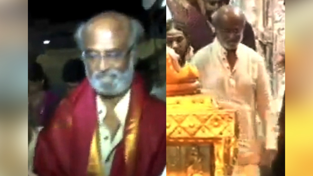 Superstar Rajinikanth offers prayers at Tirumala temple