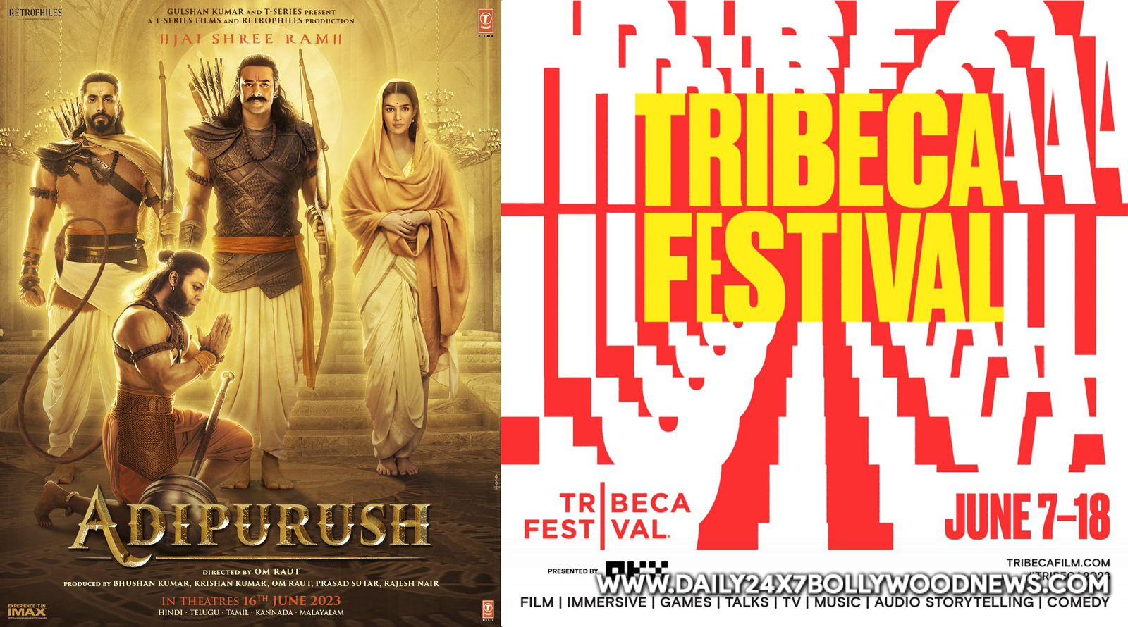 Breaking News!! Adipurush To Have Its World Premiere At The Prestigious Tribeca Festival In New York on June 13, 2023